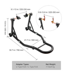 Motorcycle Bike Stand Rear 850 LBS Forklift Spoolift Paddock Swingarm Lift
