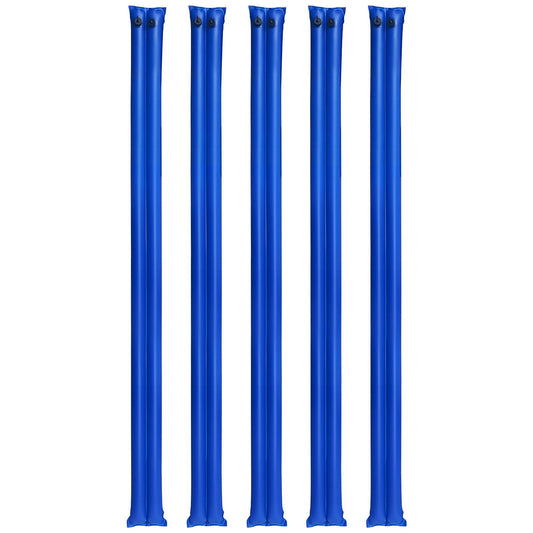 Pool Cover Water Bags, 5 Packs 2560 mm, Double Chamber Pool Cover Water Tubes, 0.4mm Thick PVC Bags Weights with Leakproof Screw Cap, for Inground Swimming-Pool Covers Winter Closing, Blue