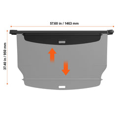 Retractable Cargo Cover for Jeep Grand Cherokee 2 Row 2022-2024 OEM Design