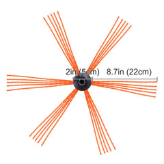 10 m Chimney Sweep Kit, w/ 10 Reinforced Nylon Flexible Rods, Ergonomic Chimney Cleaning Brush, 360-Degree Brush Chimney Cleaner, Rich Accessories for Fireplace Flue Home Use Fits most Pipes
