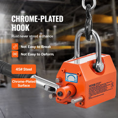 Magnetic Lifter, 100 kg/220 lbs Pulling Capacity, 2.5 Safety Factor, Neodymium & Steel, Lifting Magnet with Release, Permanent Lift Magnets, Heavy Duty Magnet for Hoist, Shop Crane, Block, Board