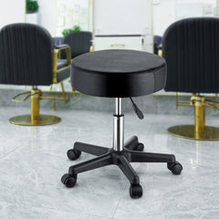 Rolling Stools with Wheels, 400 LBS Weight Capacity Adjustable Height Stool with Ultra-Thick Seat Cushion, Swivel Stools Chair for Salon, Bar, Home, Office, Tatoo, Medical, Massage, Black
