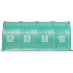 Walk-in Tunnel Greenhouse Galvanized Frame & Waterproof Cover 15x7x7 ft