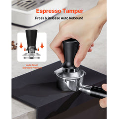 51mm/53mm/58mm Espresso Tamper Stainless Steel Coffee Tamper with Spring