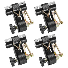 Ladder Rack Ratchet Straps, 47.6-50.8 mm Black Round Tube Mount, 38 mm Wide x 2.25 m Long Black Ladder Rack Straps with Double J-Hooks, 226.8 kg Load Heavy Duty, Cargo Buckle Lock Strap (4 Pack)