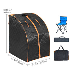 Sauna Tent Far Infrared 1050W Personal Home Spa Loss Weight Detox Therapy