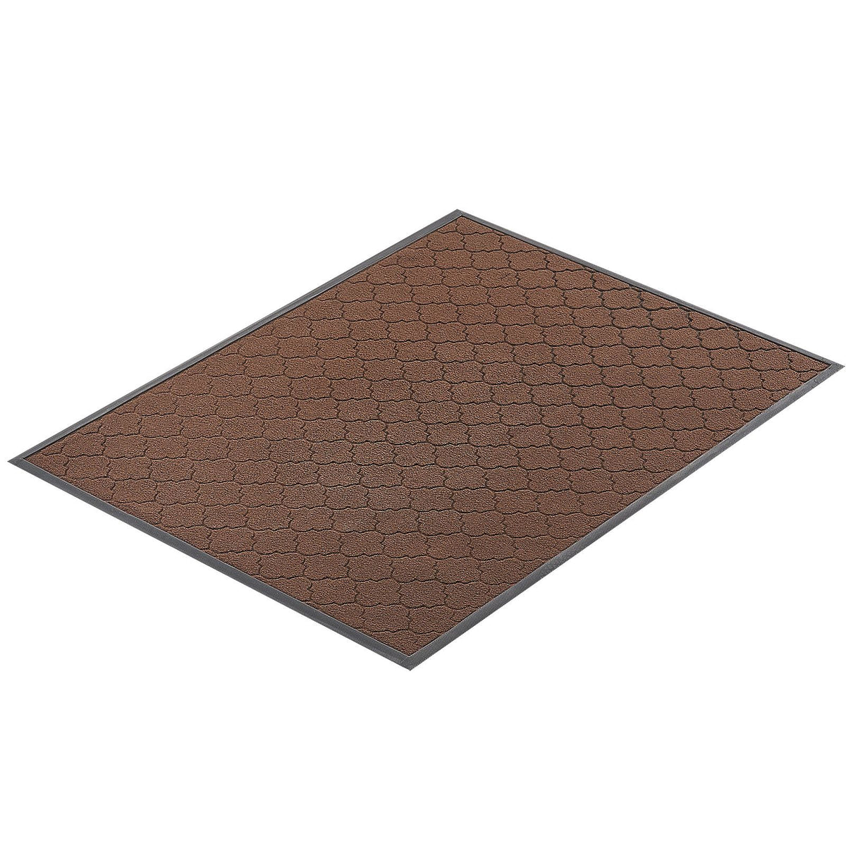 Front Door Mat, 1194 x 889 mm Commercial Floor Mat for Indoor and Outdoor, Modern Stylish Carpet with TPE Backing, Heavy Duty Washable Entry Industrial Rug for Hallway, Balcony, Garage, Brown