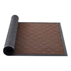Front Door Mat, 1194 x 889 mm Commercial Floor Mat for Indoor and Outdoor, Modern Stylish Carpet with TPE Backing, Heavy Duty Washable Entry Industrial Rug for Hallway, Balcony, Garage, Brown
