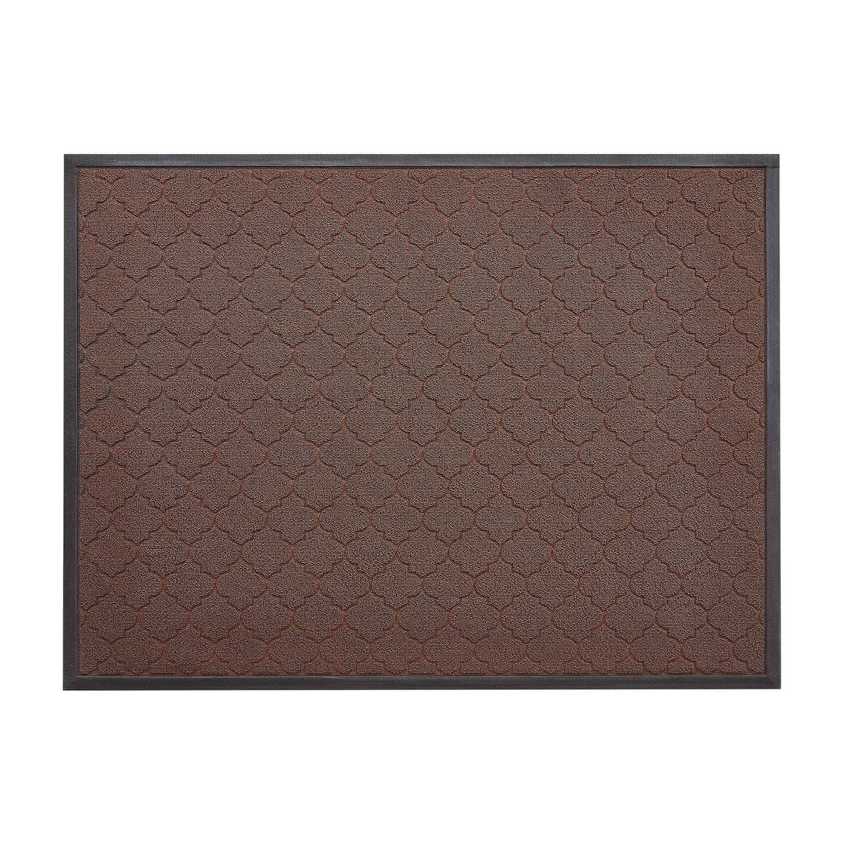 Front Door Mat, 1194 x 889 mm Commercial Floor Mat for Indoor and Outdoor, Modern Stylish Carpet with TPE Backing, Heavy Duty Washable Entry Industrial Rug for Hallway, Balcony, Garage, Brown