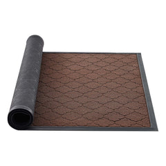 Front Door Mat, 1194 x 889 mm Commercial Floor Mat for Indoor and Outdoor, Modern Stylish Carpet with TPE Backing, Heavy Duty Washable Entry Industrial Rug for Hallway, Balcony, Garage, Brown
