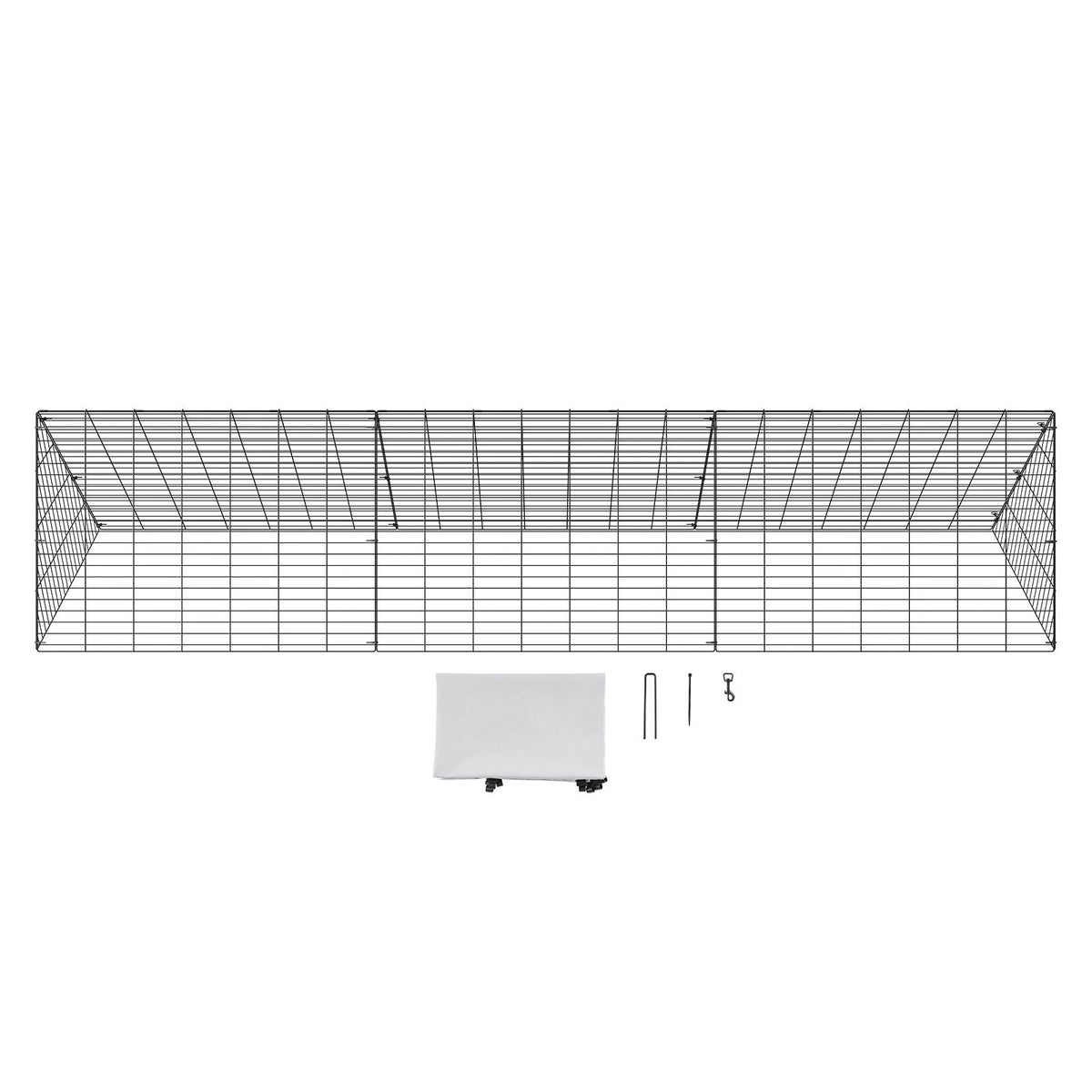 Chicken Tunnels, 300 x 71 x 61.5cm (LxWxH) Chicken Tunnels for Yard, Portable Chicken Tunnels for Outside Easy Installation, Chicken Coop Run, Suitable for Chickens, Ducks, Rabbits