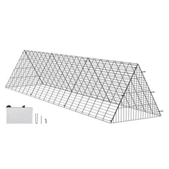 Chicken Tunnels, 300 x 71 x 61.5cm (LxWxH) Chicken Tunnels for Yard, Portable Chicken Tunnels for Outside Easy Installation, Chicken Coop Run, Suitable for Chickens, Ducks, Rabbits