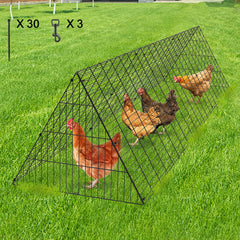 Chicken Tunnels, 300 x 71 x 61.5cm (LxWxH) Chicken Tunnels for Yard, Portable Chicken Tunnels for Outside Easy Installation, Chicken Coop Run, Suitable for Chickens, Ducks, Rabbits