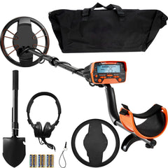 Metal Detector for Adults&Kids, 250mm, Professional Adjustable Higher Accuracy Gold Detector, IP68 Waterproof Coil with LCD Display 7 Modes Advanced DSP Chip, for Detecting Gold Treasure Hunting