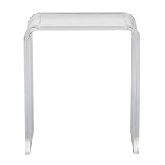 Acrylic End Table, C-Shaped Lucite Side Table, Clear Acrylic Side Table for Drink, Food, Snack used in Living Room, Bedroom, and Study