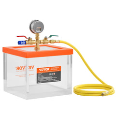 2 Gallon Vacuum Chamber, Upgraded Multipurpose Acrylic Vacuum Degassing Chamber, Transparent Vacuum Chamber, for Resin Degassing, Silica Gel Degassing, Gypsum Degassing and Vacuum Extraction