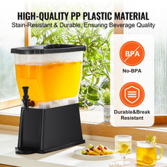 Beverage Dispenser, 3 Gallon Drink Dispenser for Parties, Plastic Juice Dispenser with Stand Spigot Lid, Iced Tea Lemonade Juice Water Dispenser, for Restaurants, Hotels, Parties