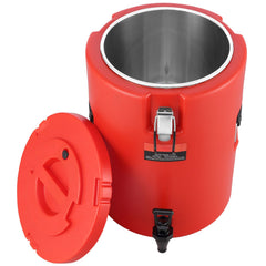 Stainless Steel Insulated Beverage Dispenser, 17.2 Liter, Thermal Hot and Cold Drink Server Dispenser with Spigot Handle, Food-grade for Hot Tea Coffee Water Restaurant Drink Shop