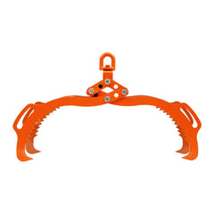 28in Log Lifting Tongs, 4-Claw Log Tongs, Heavy Duty Steel Log Grapple, 2650LBS Lifting Capacity, Swivel Log Graper Timber, Eagle Claw Design, Log Skidding Tongs for Trucks, Tractors, Forklifts