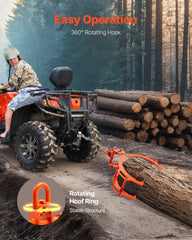 28in Log Lifting Tongs, 4-Claw Log Tongs, Heavy Duty Steel Log Grapple, 2650LBS Lifting Capacity, Swivel Log Graper Timber, Eagle Claw Design, Log Skidding Tongs for Trucks, Tractors, Forklifts