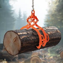 36in Log Lifting Tongs, 4-Claw Log Tongs, Heavy Duty Steel Log Grapple, 3300LBS Lifting Capacity, Swivel Log Graper Timber, Eagle Claw Design, Log Skidding Tongs for Trucks, Tractors, Forklifts