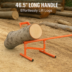 Timberjack, 46.5 in, Heavy Duty Steel Log Lifter, Log Roller with Adjustable Cant Hook, Logging Tools Log Jack for Logs Ups to 15" Dia, Timber Jack for Rolling Cutting Lifting Logs