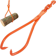Log Skidding Tongs, 81.3cm 2 Claw Log Lifting Tongs, Heavy Duty Rotating Steel Lumber Skidding Tongs, 700 kg Loading Capacity, Log Lifting, Handling, Dragging & Carrying Tool