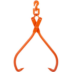 Log Skidding Tongs, 81.3cm 2 Claw Log Lifting Tongs, Heavy Duty Rotating Steel Lumber Skidding Tongs, 700 kg Loading Capacity, Log Lifting, Handling, Dragging & Carrying Tool