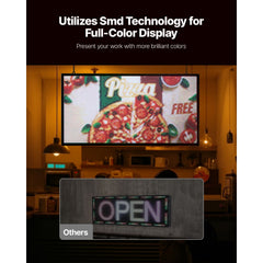 27x14in Programmable LED Sign Digital Scrolling Display Board P5 Fullcolor