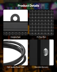 27x14in Programmable LED Sign Digital Scrolling Display Board P5 Fullcolor