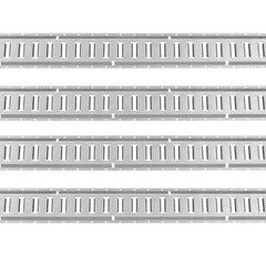 E Track Tie-Down Rail Kit, 24PCS 1524 mm E-Tracks Set Includes 8 Steel Rails & 8 O-Rings & 8 Tie-Offs with D-Ring, Versatile Trailer Securing Accessories for Cargo Motorcycles Bikes, 816 kg Load