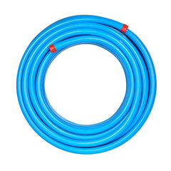 Air Compressor Line Kit, 100FT x 3/4", HDPE-Aluminum Compressed Air Piping System, Leak-Proof, Pressure-Resistant & Easy-to-Install, Compressed Air Line Tubing Kit for Garages Workshops, Blue