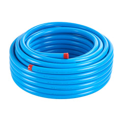 Air Compressor Line Kit, 100FT x 3/4", HDPE-Aluminum Compressed Air Piping System, Leak-Proof, Pressure-Resistant & Easy-to-Install, Compressed Air Line Tubing Kit for Garages Workshops, Blue
