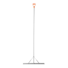 Landscape Rake, 914 mm Wide Head 2590 mm Handle, Large Heavy Duty Aluminum Landscaping Leaf Rake Tool, Asphalt Level for Loosening Soil, Garden & Yard, Pond Gravel & Beach Lawn Care, 15.8m Rope
