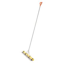 Landscape Rake, 914 mm Wide Head 3380 mm Handle, Large Heavy Duty Aluminum Landscaping Leaf Rake Tool, Asphalt Level for Loosening Soil, Garden & Yard, Pond Gravel & Beach Lawn Care, 15.8m Rope