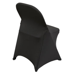 Stretch Spandex Folding Chair Covers, Universal Fitted Chair Cover, Removable Washable Protective Slipcovers, for Wedding, Holiday, Banquet, Party, Celebration, Dining (100PCS Black)