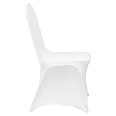 Stretch Spandex Folding Chair Covers, Universal Fitted Chair Cover, Removable Washable Protective Slipcovers, for Wedding, Holiday, Banquet, Party, Celebration, Dining (30PCS White)