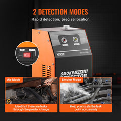 Automotive Smoke Machine Leak Detector, EVAP Smoke Machine Leak Tester with Built-in Air Pump, Dual-Mode Vacuum Pipeline Fuel Diagnostic Detector for DC12V Cars, Motorcycles, Trucks, Boats, ATVs