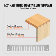 Dovetail Jig, 310 mm Width, Dove Tailing Router Jigs with Router Bit & 1/2” Template, Precise Alignment Dove Tail Jig, Mortise and Tenon Jig Woodworking Tools for Furniture & Wood Cabinet Making