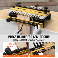 Dovetail Jig, 310 mm Width, Dove Tailing Router Jigs with Router Bit & 1/2” Template, Precise Alignment Dove Tail Jig, Mortise and Tenon Jig Woodworking Tools for Furniture & Wood Cabinet Making