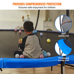 3.66m Trampoline, 181 kg Trampoline with Enclosure Net, Ladder, and Curved Pole, Heavy Duty Trampoline with Jumping Mat and Spring Cover Padding, Outdoor Recreational Trampolines for Kids Adults