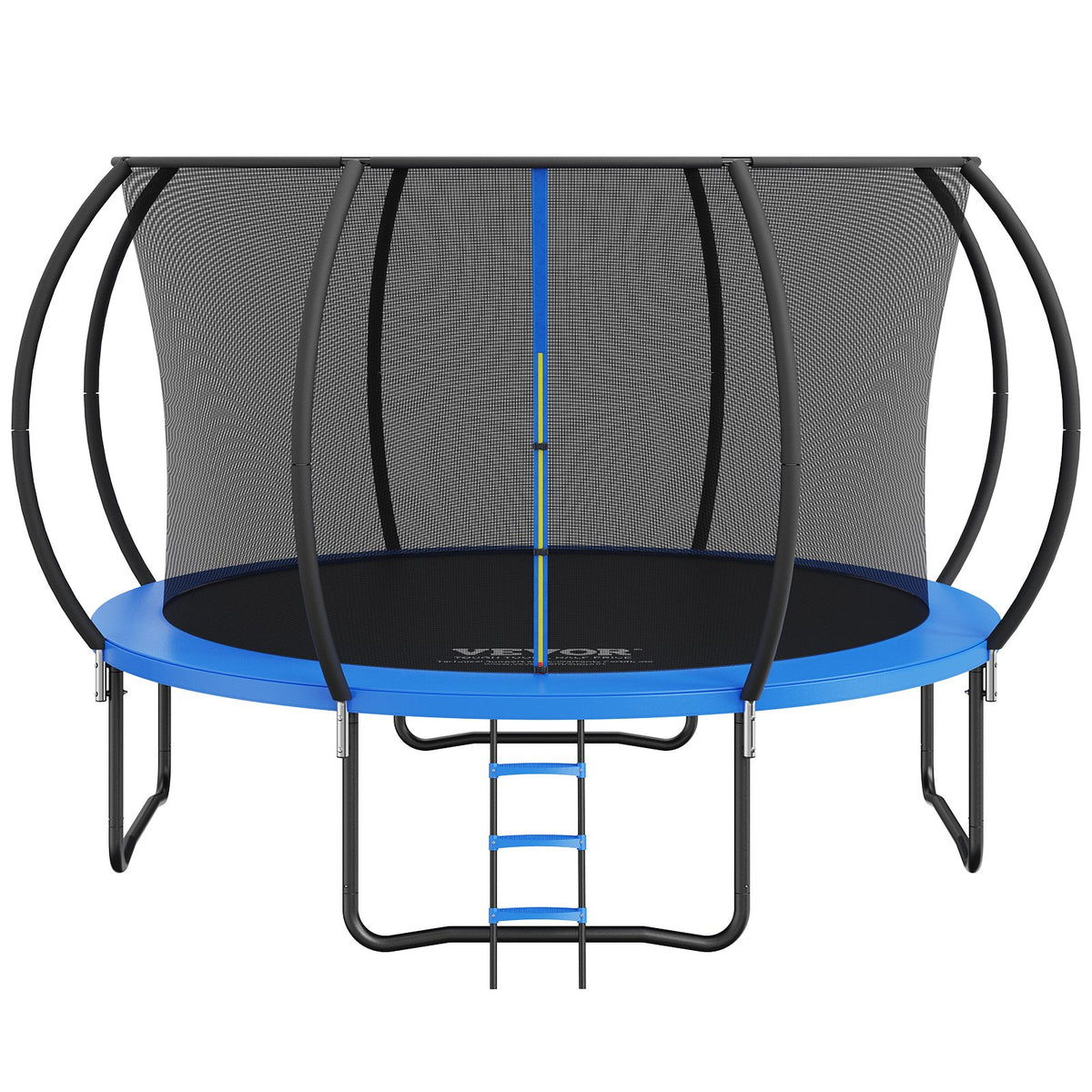 3.66m Trampoline, 181 kg Trampoline with Enclosure Net, Ladder, and Curved Pole, Heavy Duty Trampoline with Jumping Mat and Spring Cover Padding, Outdoor Recreational Trampolines for Kids Adults