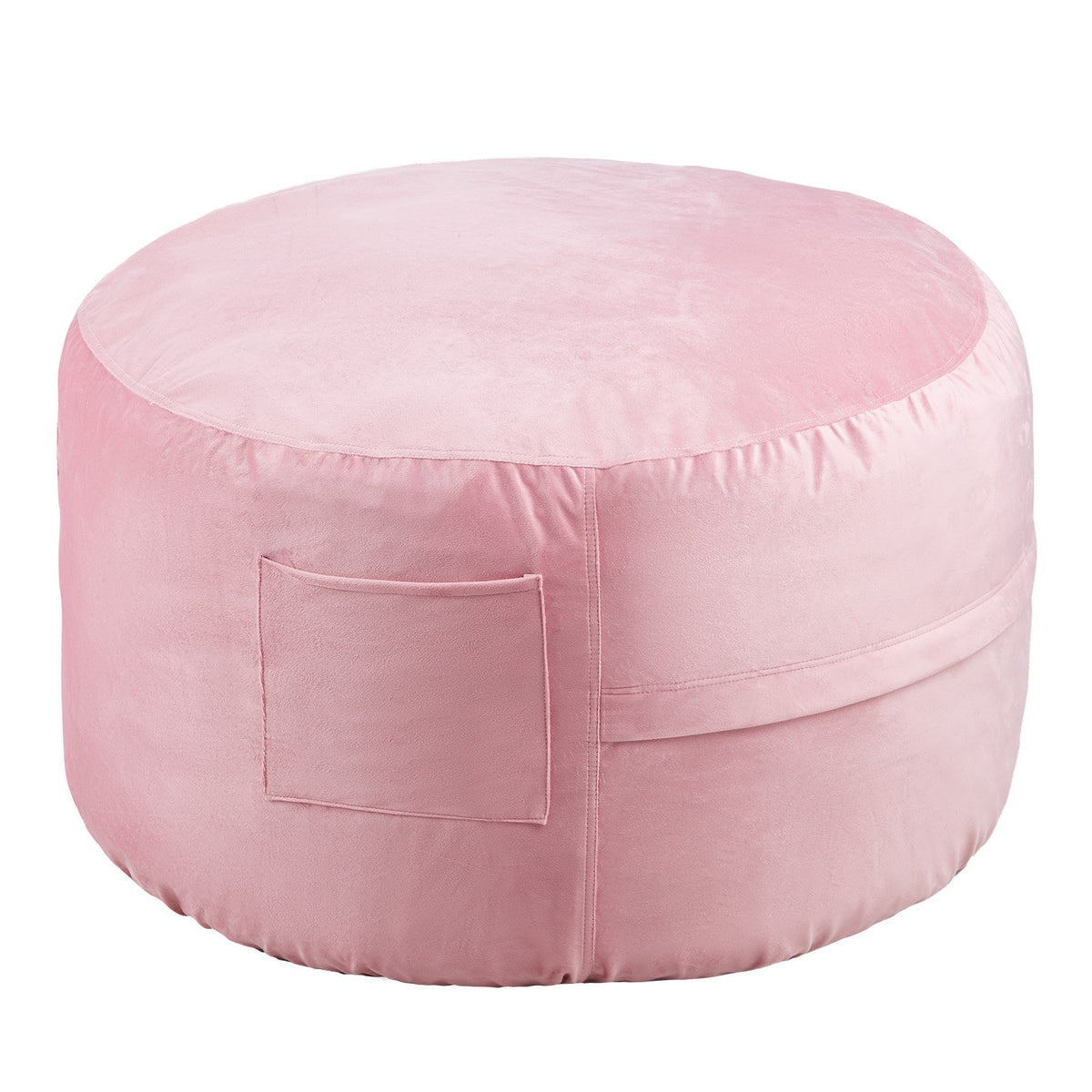 91 cm Round Bean Bag Chair with Removable Cover & Dutch Velvet Pink
