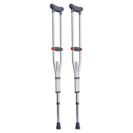 Underarm Crutches, 13-Level Height Adjustable Underarm Walking Crutches, Lightweight Aluminum Crutches for Adults Teenager - with Soft Underarm Pad for Leg Injury Surgery Disabled, 1 Pair 300LBS