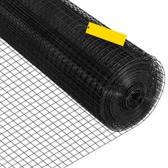 Hardware Cloth, 24\" x50\' & 1\"x1\" Mesh Size, Galvanized Steel Vinyl Coated 16 Gauge Welded Wire with A Cutting Plier & A Pair of Fabric Gloves, for Garden Fencing