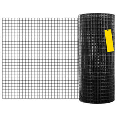 Hardware Cloth, 24\" x50\' & 1\"x1\" Mesh Size, Galvanized Steel Vinyl Coated 16 Gauge Welded Wire with A Cutting Plier & A Pair of Fabric Gloves, for Garden Fencing