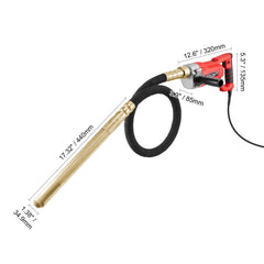 Handheld Electric Concrete Vibrator 800W 1.5M Shaft Air Bubble Remover