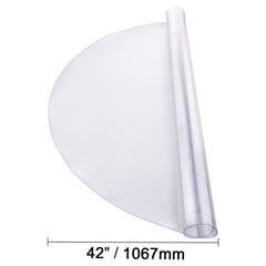 Plastic Table Cover, 42 x 42 Inch 2.0 mm Thick Clear Table Protector, Round PVC Desk Mat, Waterproof & Easy Cleaning Desk Pad Tablecloth, for Office Dresser Dining Room Table Night Stand