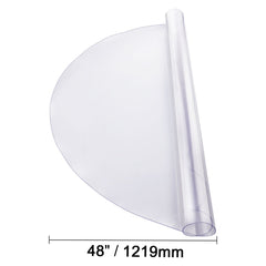 Plastic Table Cover, 48 x 48 Inch 2.0 mm Thick Clear Table Protector, Round PVC Desk Mat, Waterproof & Easy Cleaning Desk Pad Tablecloth, for Office Dresser Dining Room Table Night Stand