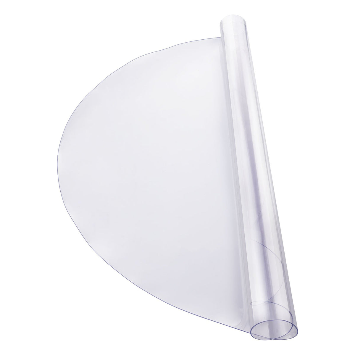 Plastic Table Cover, 48 x 48 Inch 2.0 mm Thick Clear Table Protector, Round PVC Desk Mat, Waterproof & Easy Cleaning Desk Pad Tablecloth, for Office Dresser Dining Room Table Night Stand